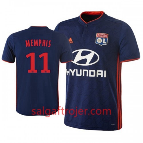 Olympique Lyonnais Fodboldtrøjer Memphis Depay 11 Udebanesæt 2018/19 Kort ærmer Olympique Lyonnais Fodboldtrøjer Memphis Depay 11 Udebanesæt 2018/19 Kort ærmer